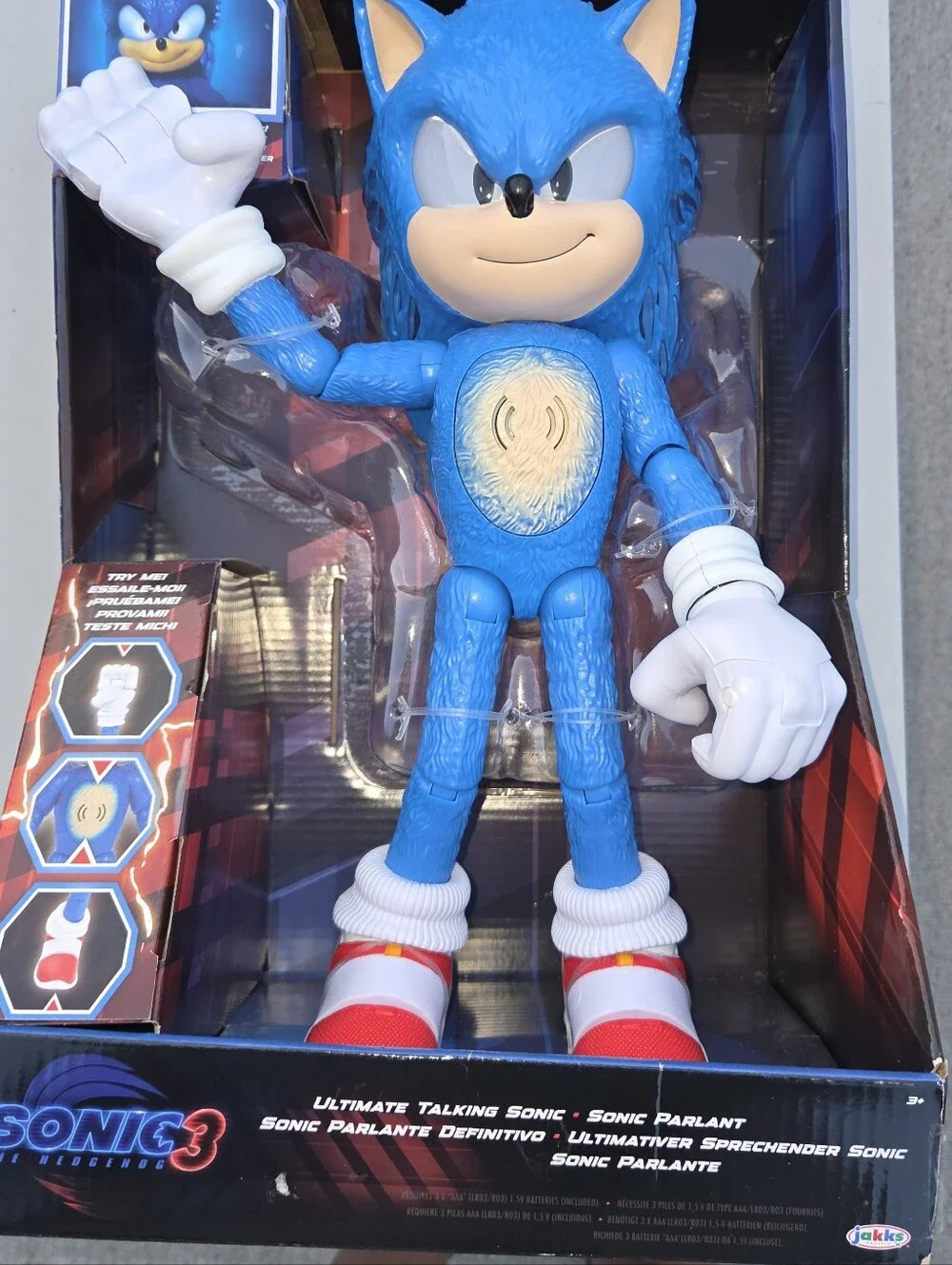Sonic the Hedgehog 3 Ultimate Talking Sonic Figure - Blue